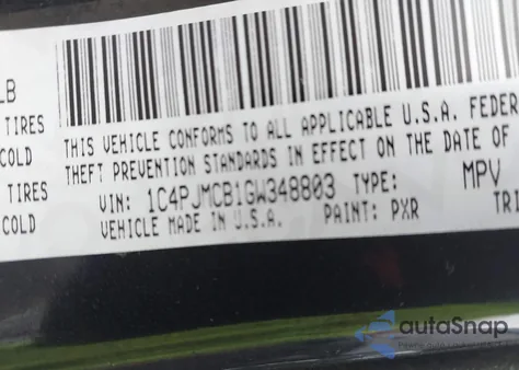 2016 Jeep Cherokee 75Th Anniversary z USA, uszkodzony, nr VIN 1C4PJMCB1GW348803